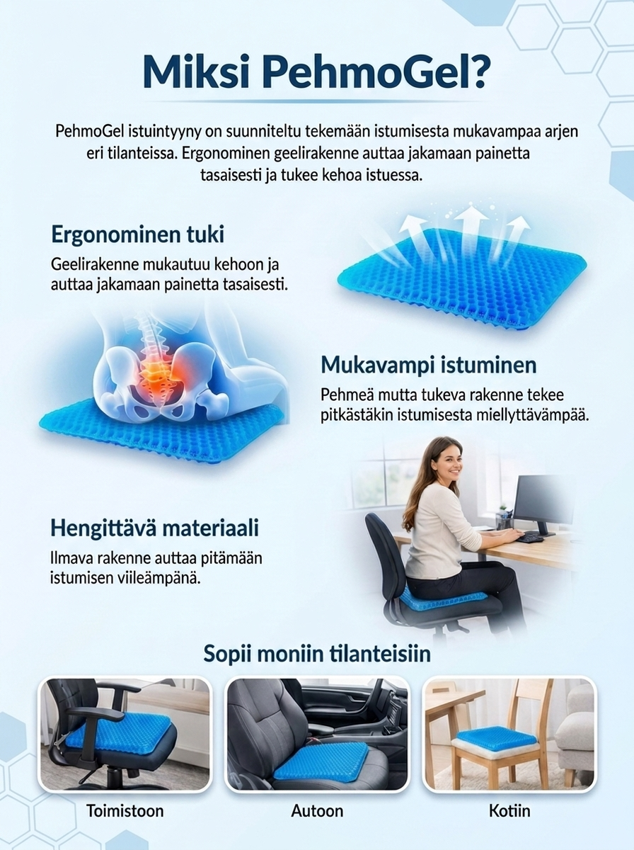 PehmoGel Istuintyyny